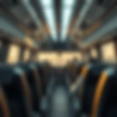 Comfortable Bus Travel: A Viable Transfer Option Modern bus interior showcasing comfort during travel