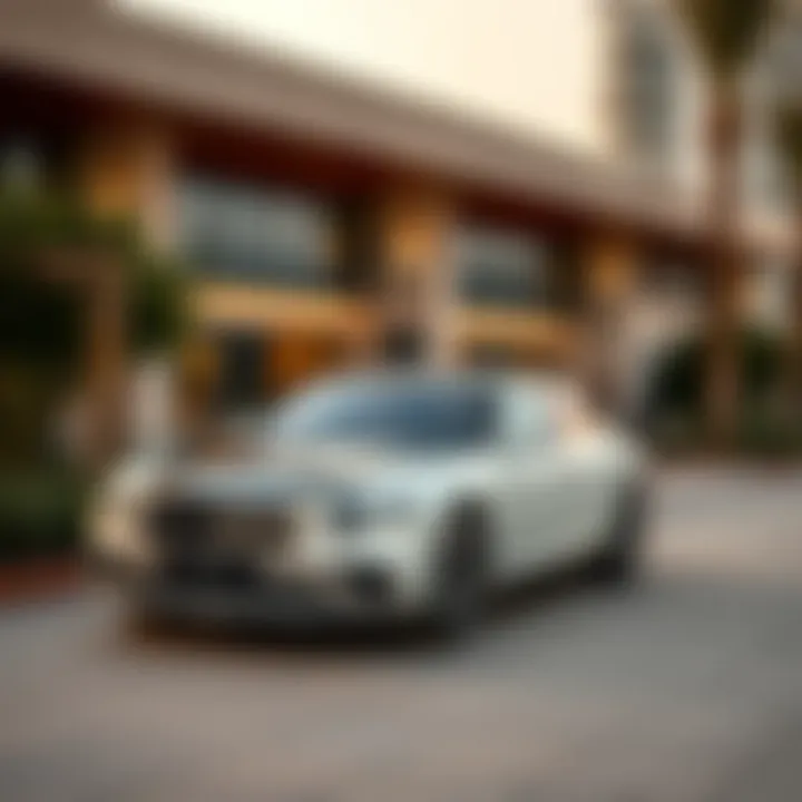 Luxury car rental service available for travelers