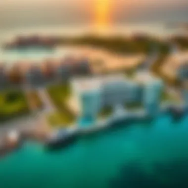 Aerial view of Dubai showcasing Ocean House location