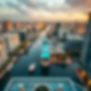 Aerial Perspective of One Canal's Architectural Brilliance Aerial view of One Canal showcasing its modern architecture