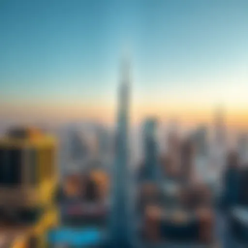 Panoramic view of Dubai skyline showcasing iconic architecture