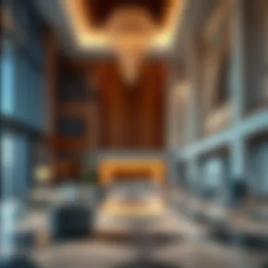 Elegant Lobby Design at Paramount Tower Luxurious lobby interior of the hotel showcasing modern design