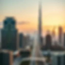 Skyline of Dubai showcasing real estate developments