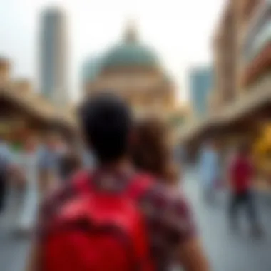 Tourists exploring Dubai during holiday season