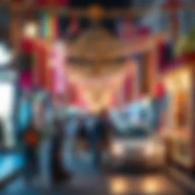 Vibrant streets during national festivities