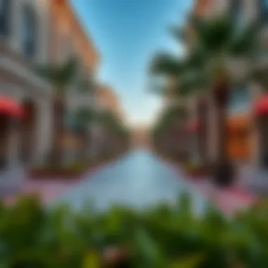 Amenities in Al Warqa Local amenities in Al Warqa, including parks and shopping areas