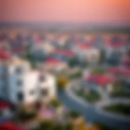 Scenic view of Al Warqa neighborhood showcasing residential buildings
