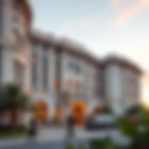 Elegant Architecture of Ritz Carlton Residences Stunning exterior view of the Ritz Carlton Residences showcasing elegant architecture