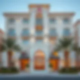 Luxurious exterior view of Rose Garden Hotel Apartments