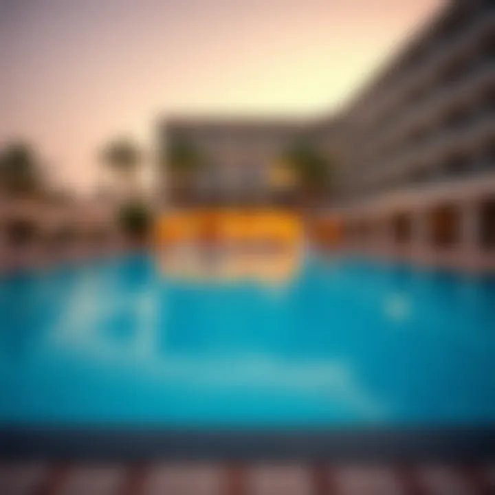 Swimming pool and recreational area at Rose Garden Hotel Apartments