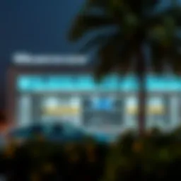 Exterior view of an RTA inspection center in Dubai