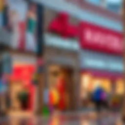 Vibrant storefronts showcasing fashion apparel at Sahara Center