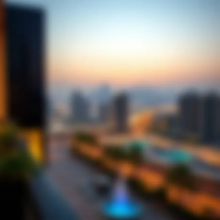 Stunning view of Bur Dubai skyline from the hotel
