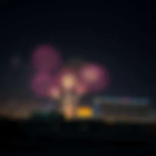 Spectacular fireworks lighting up the night sky over Abu Dhabi