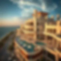 Stunning aerial view of Six Senses Residences showcasing architectural grandeur