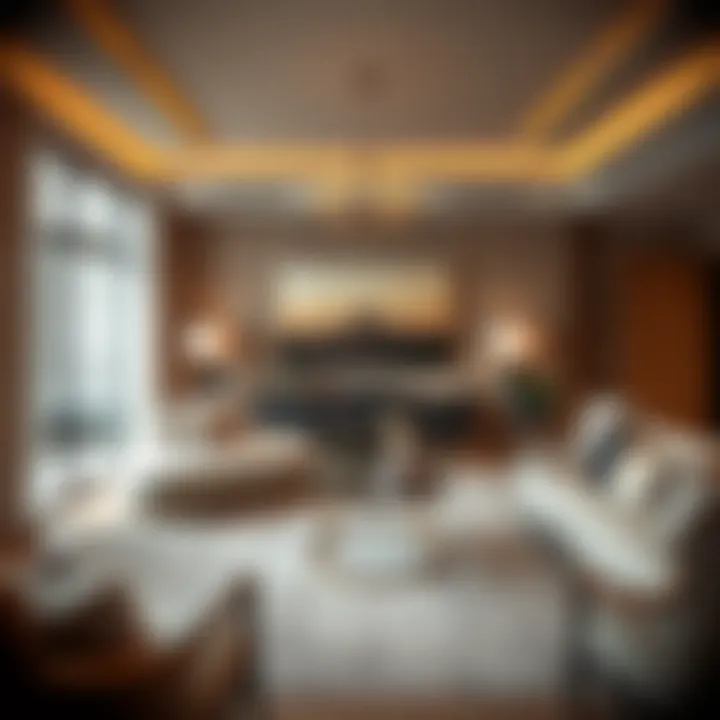 Luxurious living room interior of a Symphony Apartment