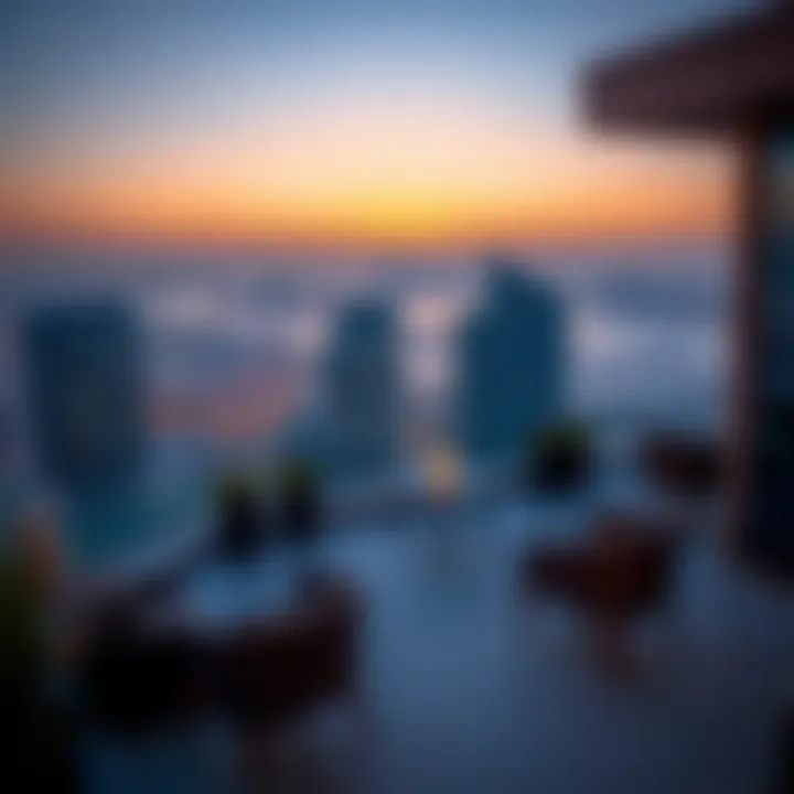 Serene rooftop terrace with city views in Symphony Apartments