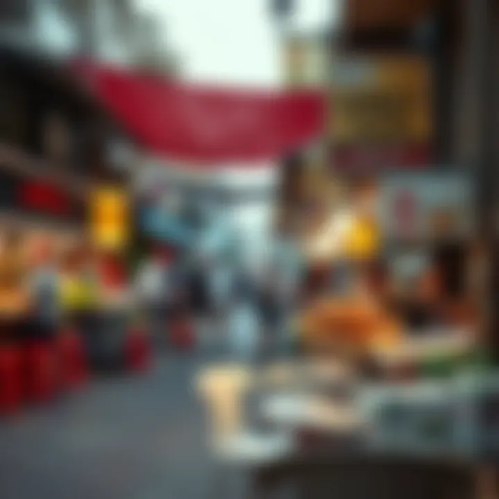 Vibrant street food scene in Deira