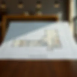 An architectural blueprint showcasing the floor plan of Tilal Al Furjan