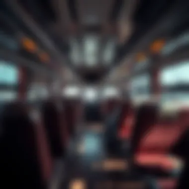 Bus Interior Interior of a comfortable bus traveling to Al Ain