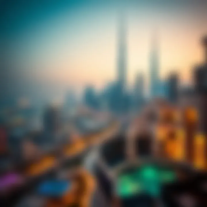 Stunning skyline view of Dubai properties