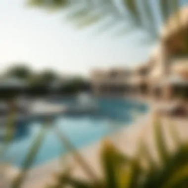 Recreational amenities at Trump Estates including pool and garden areas