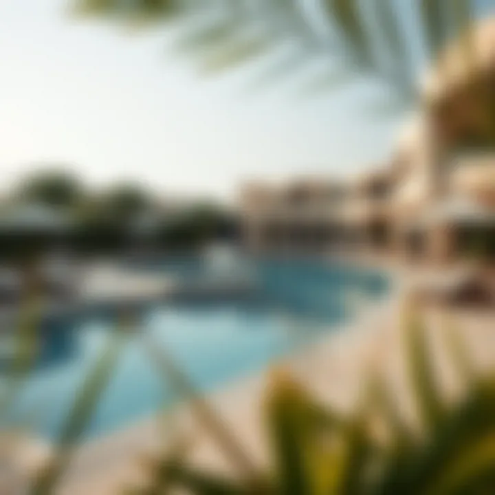 Recreational amenities at Trump Estates including pool and garden areas