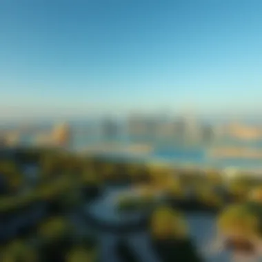 Scenic view from Trump Estates overlooking the Dubai skyline