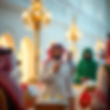 Emirati Customs During Holidays A collage of traditional Emirati customs associated with different holidays