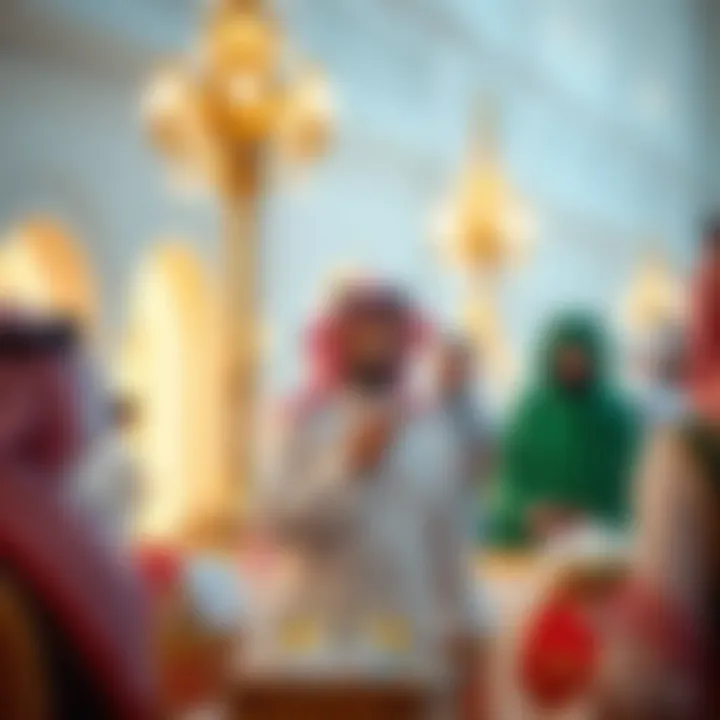 Emirati Customs During Holidays A collage of traditional Emirati customs associated with different holidays