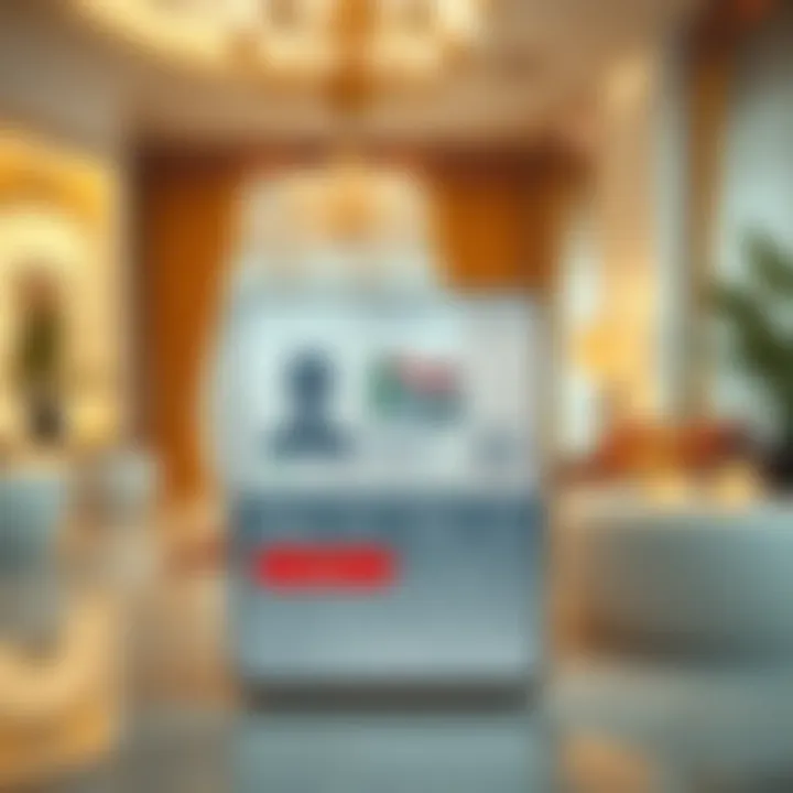 A digital application interface for obtaining a UAE ID