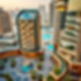 Architectural Marvel of uBank City Walk Aerial view of uBank City Walk showcasing its unique architectural design