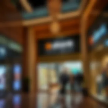 Vibrant retail environment at uBank City Walk with stylish storefronts