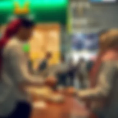 Currency Exchange Dynamics Currency exchange transaction taking place at Al Fardan Exchange