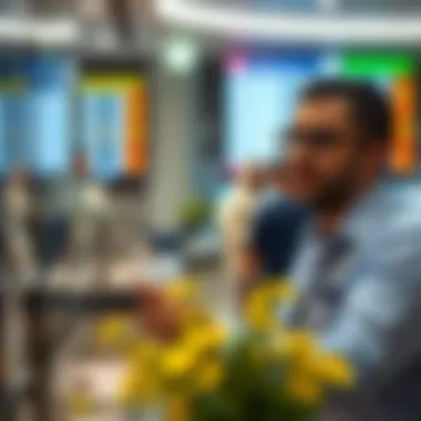 Investor Insights on Exchange Rates Investor analyzing currency exchange rates at Al Fardan Exchange