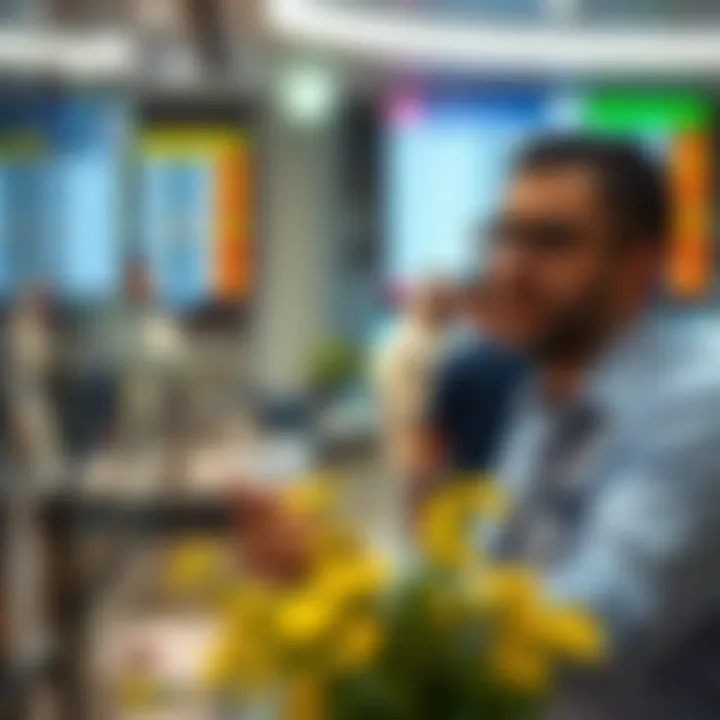 Investor Insights on Exchange Rates Investor analyzing currency exchange rates at Al Fardan Exchange