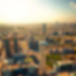 Aerial view of Al Jazeera Al Hamra showcasing its urban landscape