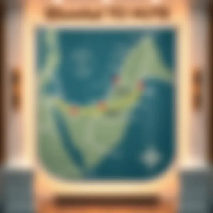 A map illustrating the route from Hatta to Dubai