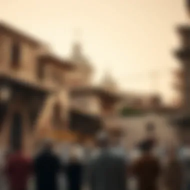 The call to prayer echoing through a traditional neighborhood