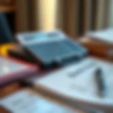 Bank documents and a pen on a desk