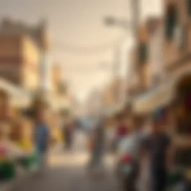 Vibrant community life in Al Warqa with local markets