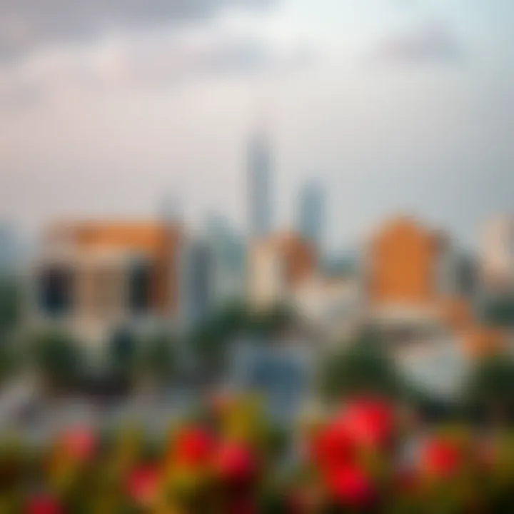 Scenic view of Al Warqa's skyline showcasing modern architecture