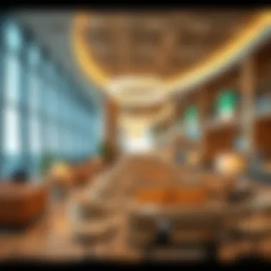 Luxury Amenities Inside Emirates Airlines Terminal Interior amenities of Emirates Airlines Terminal highlighting luxury lounges