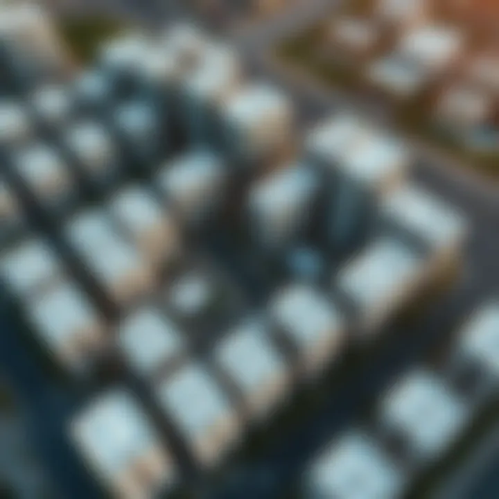 Aerial view of اسكان زايد showcasing the residential layout