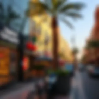 Vibrant street life in اسكان زايد with local shops and cafes