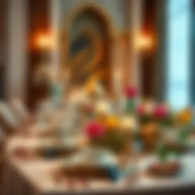 Beautifully Decorated Table for Ramadan Decorated table for Ramadan celebration