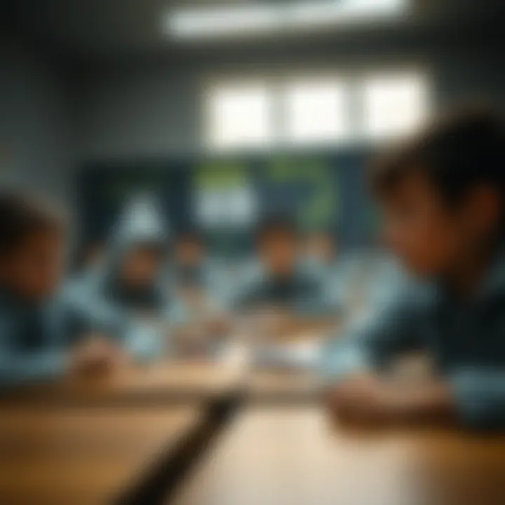Dynamic Classroom Environment A group of students engaging in a classroom setting