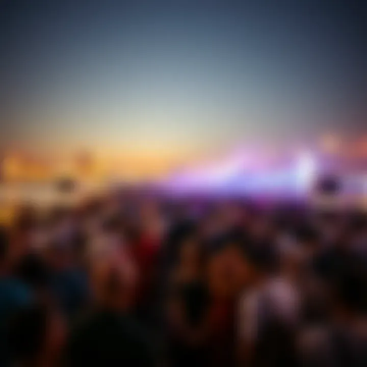 Vibrant Crowd at Marina Beach Event Crowded Marina Beach during a festive event
