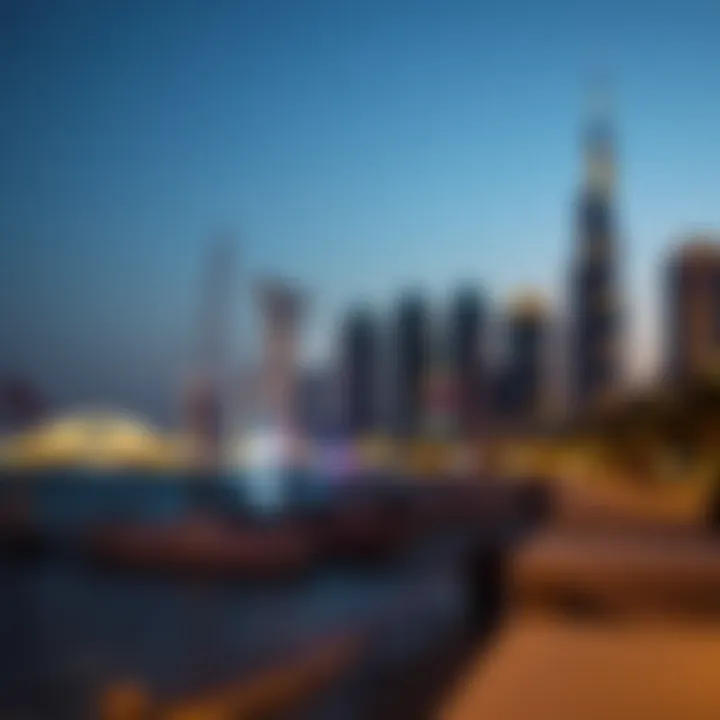 Illuminated Skyline at Night on Marina Beach Night view of Marina Beach with illuminated skyline