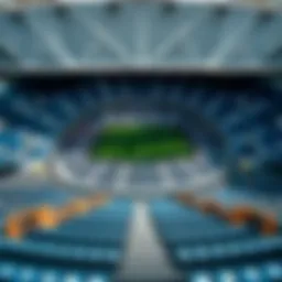 Aerial view of Etihad Arena seating layout